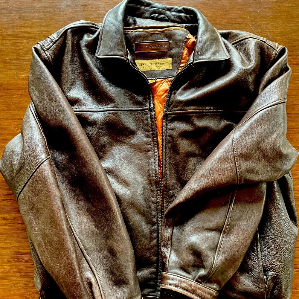 Andrew Marc XL Heavy Leather Jacket